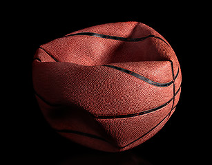 Image showing Deflated old basketball