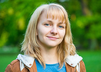 Image showing Woman portrait at spring park