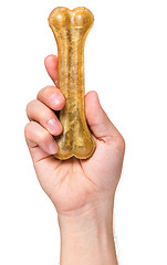 Image showing Hand with dog bone