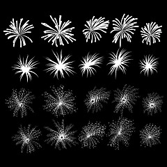 Image showing Set of fireworks, part 1