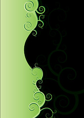 Image showing Green floral background