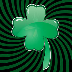 Image showing Glass clover for St. Patrick`s day