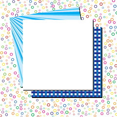 Image showing Greetings card with rounds and blue backgrounds