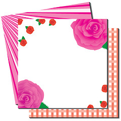 Image showing Greetings card with roses and backgrounds