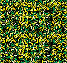 Image showing Yellow and green seamless patten