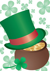 Image showing background with Top Hat for St. Patrick`s day