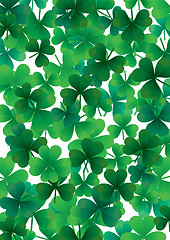 Image showing Find one happt clover, background for St.Patrick day