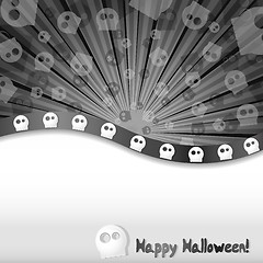 Image showing Haloween background with skulls and place for text