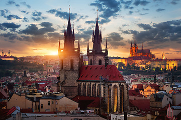 Image showing Tynsky temple in Prague