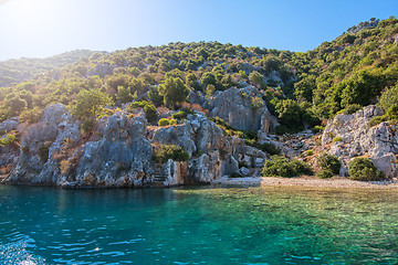 Image showing ancient city on the Kekova