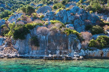 Image showing ancient city on the Kekova