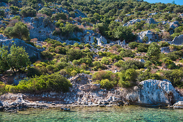 Image showing ancient city on the Kekova