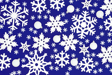 Image showing Christmas Snowflake Background