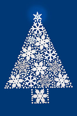 Image showing Snowflake Christmas Tree