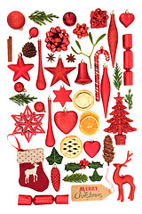 Image showing Christmas Tree Decorations and Festive Symbols