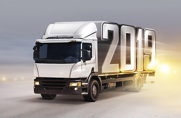Image showing white truck with 2019 