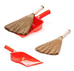 Image showing Broom and dustpan - set