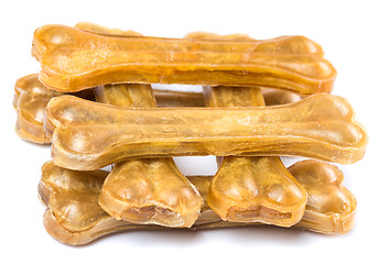 Image showing Dog bone food on white