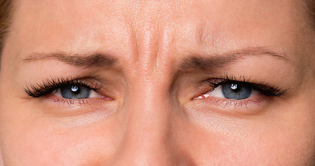 Image showing Face woman with eyes and eyelashes