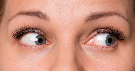 Image showing Face woman with eyes and eyelashes