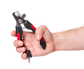 Image showing Hand with scissors for claws