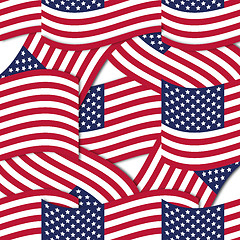 Image showing Abstract seamless background with USA flag pattern