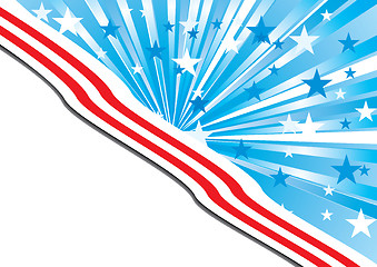 Image showing Background with elements of American flag, with the place for your text