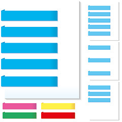 Image showing White brochure design -sheet of paper with vivid markers