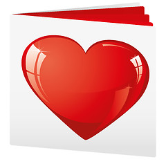 Image showing Book with heart on top as love brochure