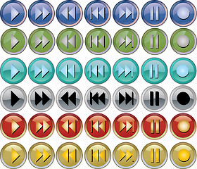 Image showing     colored buttons for the music bar