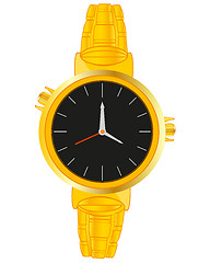 Image showing The Watch with bracelet from gild.Vector illustration