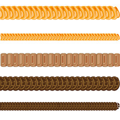 Image showing Vector illustratio nbraided sample ropes and tightrope