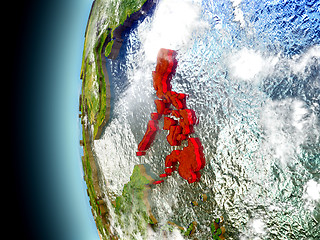 Image showing Philippines on planet Earth from space
