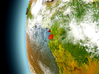 Image showing Equatorial Guinea on planet Earth from space