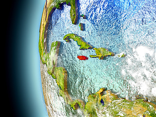 Image showing Jamaica on planet Earth from space