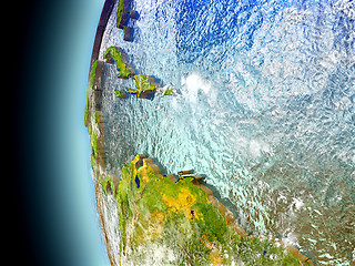 Image showing Caribbean on planet Earth from space