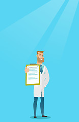 Image showing Doctor with a clipboard vector illustration.