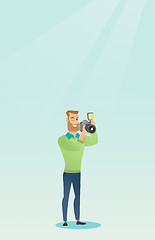 Image showing Photographer taking a photo vector illustration.