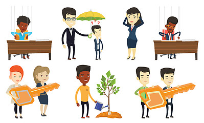 Image showing Vector set of business characters.