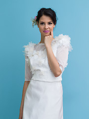 Image showing beautiful young women in wedding dress