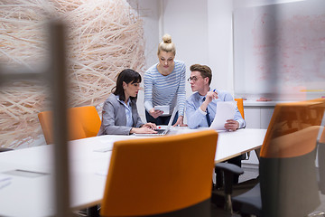 Image showing Business Team At A Meeting at modern office building