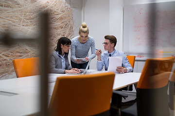 Image showing Business Team At A Meeting at modern office building