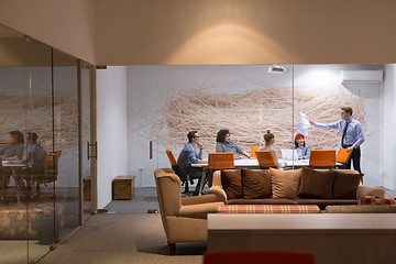 Image showing Business Team At A Meeting at modern office building