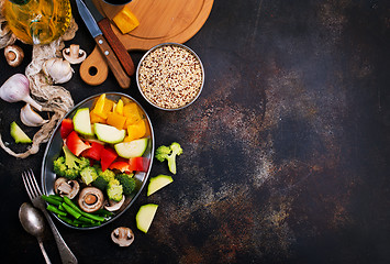 Image showing vegetables and mushrooms