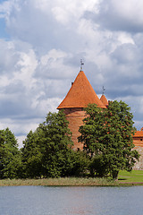 Image showing Tower of the Trakai Castle near Vilnius