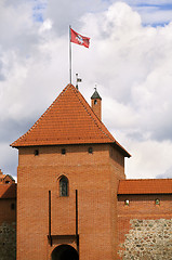 Image showing Tower of the Trakai Castle near Vilnius