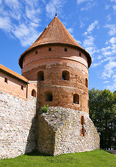 Image showing Tower of the Trakai Castle near Vilnius