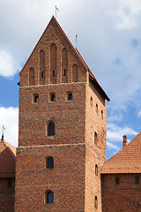 Image showing Tower of the Trakai Castle near Vilnius