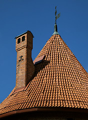 Image showing Tower roof of the Trakai Castle near Vilnius