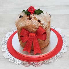 Image showing Italian Panettone Christmas Cake